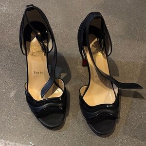 Christian Louboutin Black Strappy Heels